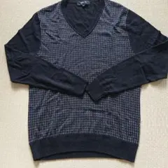 COMME CA ISM Vネック ブラック ニット L