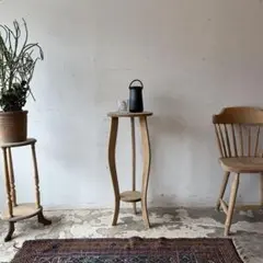 ビンテージ サイドテーブル センターテーブル 猫脚 剥離 - メルカリ