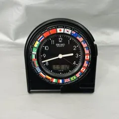 SEIKO JH２００　折りたたみ式トラベルクロック 黒 赤 SEIKO JH200 折りたたみ式トラベルクロック 黒 赤