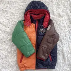 【美品】ダブルビー120カラフルリバーシブルダウン