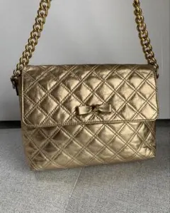 Marc Jacobs メタリックゴールド キルティング ショルダーバッグのサムネイル