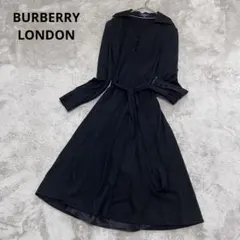 バーバリーロンドン　ウール　ジャージー　ストレッチ　リボン付き　ワンピース