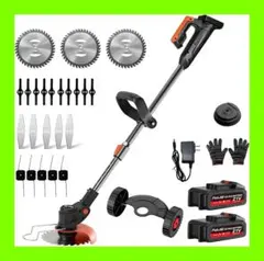 電動草刈り機 充電式 コードレス 軽量 草刈機 伸縮 角度調整 替え刃