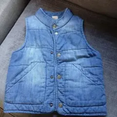 petit maim デニムベスト