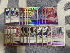 ワンピースカード　青紫ルフィ　リンリン　ロシナンテ　ゴムゴムのjet銃乱打