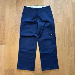 Dickies USA ルーズフィット ダブルニー ワークパンツ ネイビー