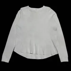 BEAUTY＆YOUTH サーマル ロンT 長袖Tシャツ ホワイト 単色 無地