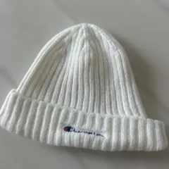 Champion ホワイトニット帽 57-59cm