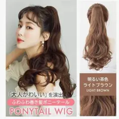 ポニーテール ウィッグ ライトブラウン 65㎝