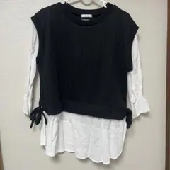 ブラウス　ニットベスト　L