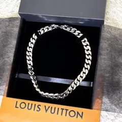 【極美品】ルイヴィトン コリエ LVチェーンリンクス ネックレス シルバー 喜平のサムネイル