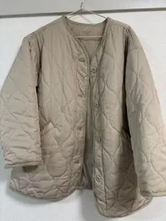 ノーカラーコート キルティングジャケット