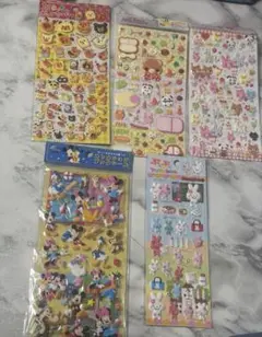 激レア　当時物　希少　ぷくぷくシール　ぷっくりシール　プチプチシール　5点セット