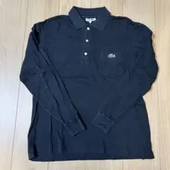 フランス製 LACOSTE ラコステ 長袖ポロシャツ　ブラック　サイズ4 LACOSTE ラコステ長袖ポロシャツ ブラック FR5 - メルカリ