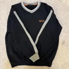 XLARGE Vネックスウェット ブラック