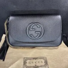 美品】GUCCI SOHO ソーホー レザーショルダーバッグ 保存袋付き - メルカリ