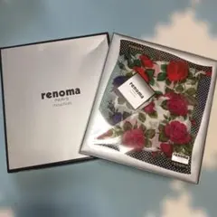 新品未開封★renoma 花柄★ハンカチ3枚☆ローズ★