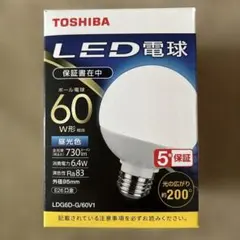 TOSHIBA LED電球 ボール電球60W形 昼光色 LDG6D-G/60V1のサムネイル