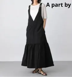 【Apartbyアパートバイ】ナイロンギャザージャンスカ ワンピース ブラック