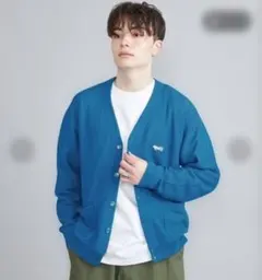 PENNEYSペニーズ×coen青色 Vネックカーディガン Sサイズ