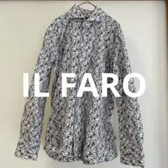 S【おしゃれ】秋　IL FARO イルファーロ　長袖シャツ 小花柄 総柄 上品
