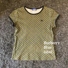 BURBERRY BLUE LABEL ノバチェック リンガーTシャツ M☆のサムネイル
