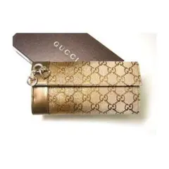GUCCI GGパターン 長財布 ゴールド系