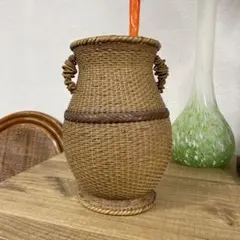 竹清作　竹細工　フラワーベース