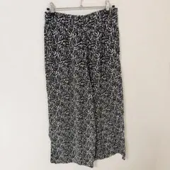 H&M ワイドパンツ ブラックホワイトS
