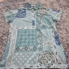 Munsingwear レディース ペイズリー柄 ポロシャツ M