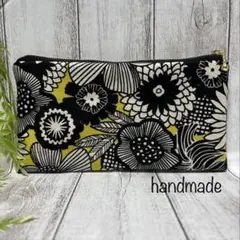 【ハンドメイド】北欧柄 花柄☆ポーチ 通帳ポーチ お札入れ マスクポーチ