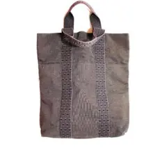 HERMES エルメス トートバッグ H柄 キャンバス A4収納 グレーのサムネイル