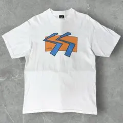 【希少レア】Stussy オールドステューシー 変形SSロゴプリントTシャツ 白