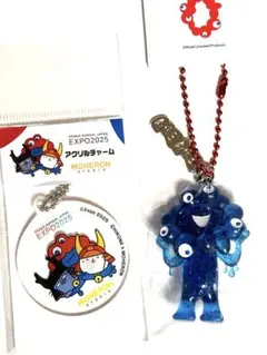 2点まとめEXPO2025 ミャクミャクキーホルダーグリッター&ひこにゃんコラボ