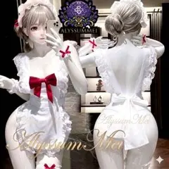 セクシーロリータメイド服コスプレ衣装白エプロンキャバドレスランジェリーハロウインのサムネイル