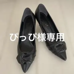 DIANA ブラックパンプス 中ヒール