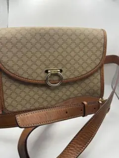 CELINE ヴィンテージ　マカダム ベージュ ショルダーバッグ