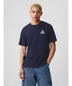 GAP ベアロゴ ポケットTシャツ ネイビー　ユニセックス　Mサイズのサムネイル