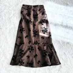Samansa Mos2 サマンサモスモス　マーメイドスカート　花柄　F