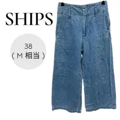 シップス ハイウエスト ワンドパンツ ( 38 サイズ ) デニム ライトブルーのサムネイル