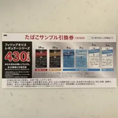 引換期限4/13まで！ たばこ サンプル 引換券　フィリップモリス ローソン限定