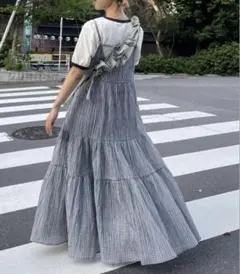 ✨新品未使用タグ付き✨　チャオパニック　シアーチェックティアードキャミワンピース