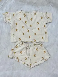organic zoo 月柄Tシャツ・ショートパンツセット 3-4歳