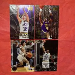 NBA インサート2枚含む4枚　ジョンストックトン　カールマローン　ユタジャズ