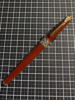 BURBERRY Libera 革張　赤黒ボールペン　シャープペンシル 美品 バーバリー 多機能 赤黒ボールペン シャーペン ブラック