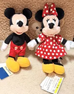初期 ディズニーランド ミッキー ミニー スタンダード ぬいぐるみバッジ