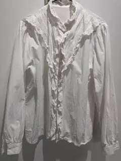 フリークスストア　ホワイトフリル長袖シャツ