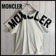 MONCLER モンクレール ショルダーロゴ　プリント Tシャツ M ホワイト