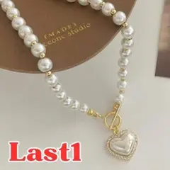 パールハート チョーカー ネックレス ゴールド ジュエリー アクセサリー 上品