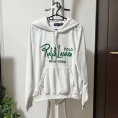 Polo Ralph Lauren パイル地 ロゴ刺繍 パーカー ホワイトのサムネイル